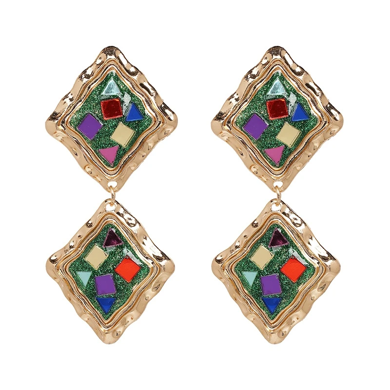 JCGOGH Высокое качество модные геометрический Форма Винтаж серьги модная