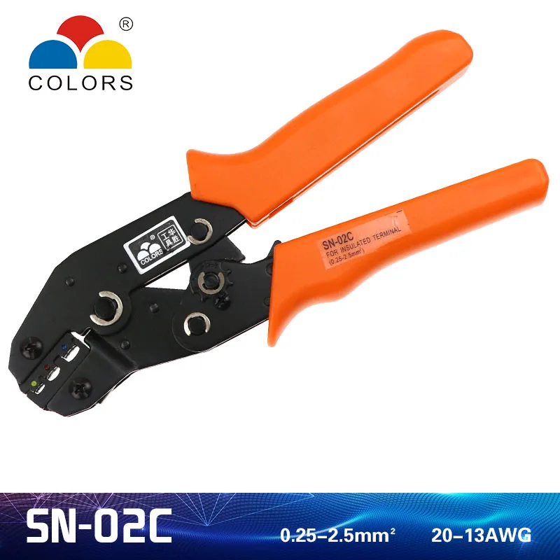 Цветные SN-48BS SN-28B щипцы kablo kesici обжимные плоскогубцы Кабельные инструменты обжимные плоскогубцы резак для проводов alicate crimpador alicates - Цвет: Pliers SN-02C