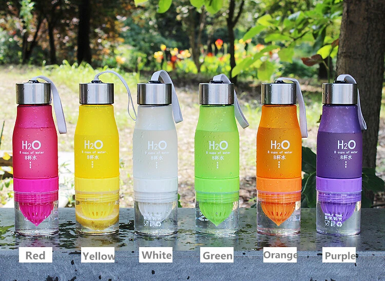 Lemon бутылка воды 650 мл многоцветный h2o пить больше питьевой сывороточный протеин