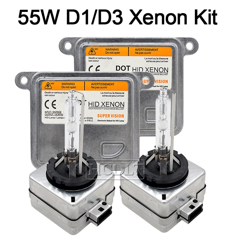HCDLT 55W D1S D3S Xenon HID набор ламп 4300K 5000K 6000K 8000K Автомобильные фары лампы D3S D1R D3R D1S 55W HID балласт блок управления Комплект