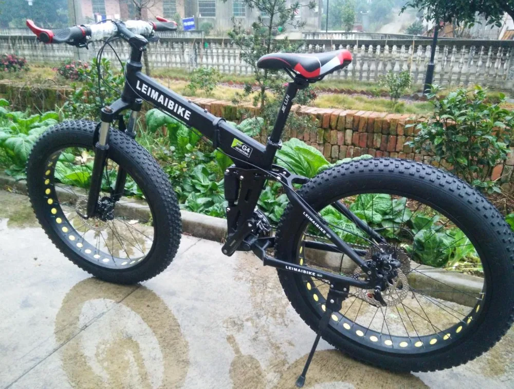 KALOSSE snow bike 21/24/27/30 speed Fat bicycle bicicleta mountain 26*4.0 inch tires beach | Спорт и развлечения