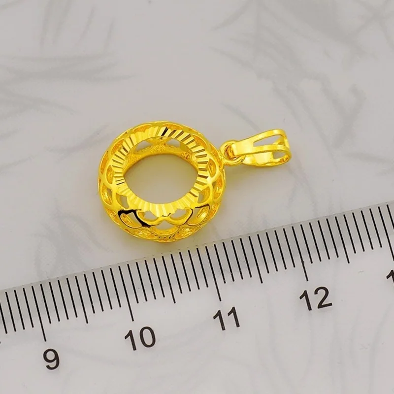 Ожерелье OMHXZJ из желтого золота 24 карата с подвеской в европейском стиле | Шармы