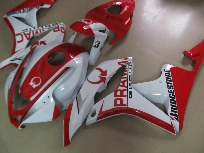 Литье под давлением 100% Новый обтекатель комплект для Honda CBR600RR 07 08 Белый Красный ABS