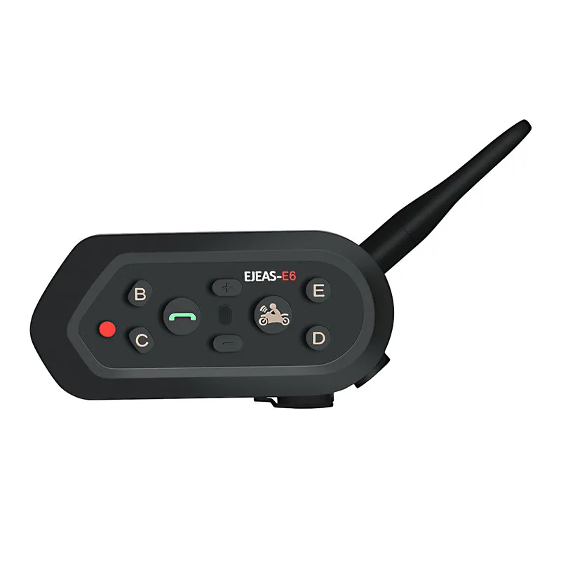 2 шт, 1200 м, коммуника, Мультифункциональный E6, мотоциклетный домофон, VOX, BT, гарнитура, шлем, домофон, Bluetooth, для 6 гонщиков