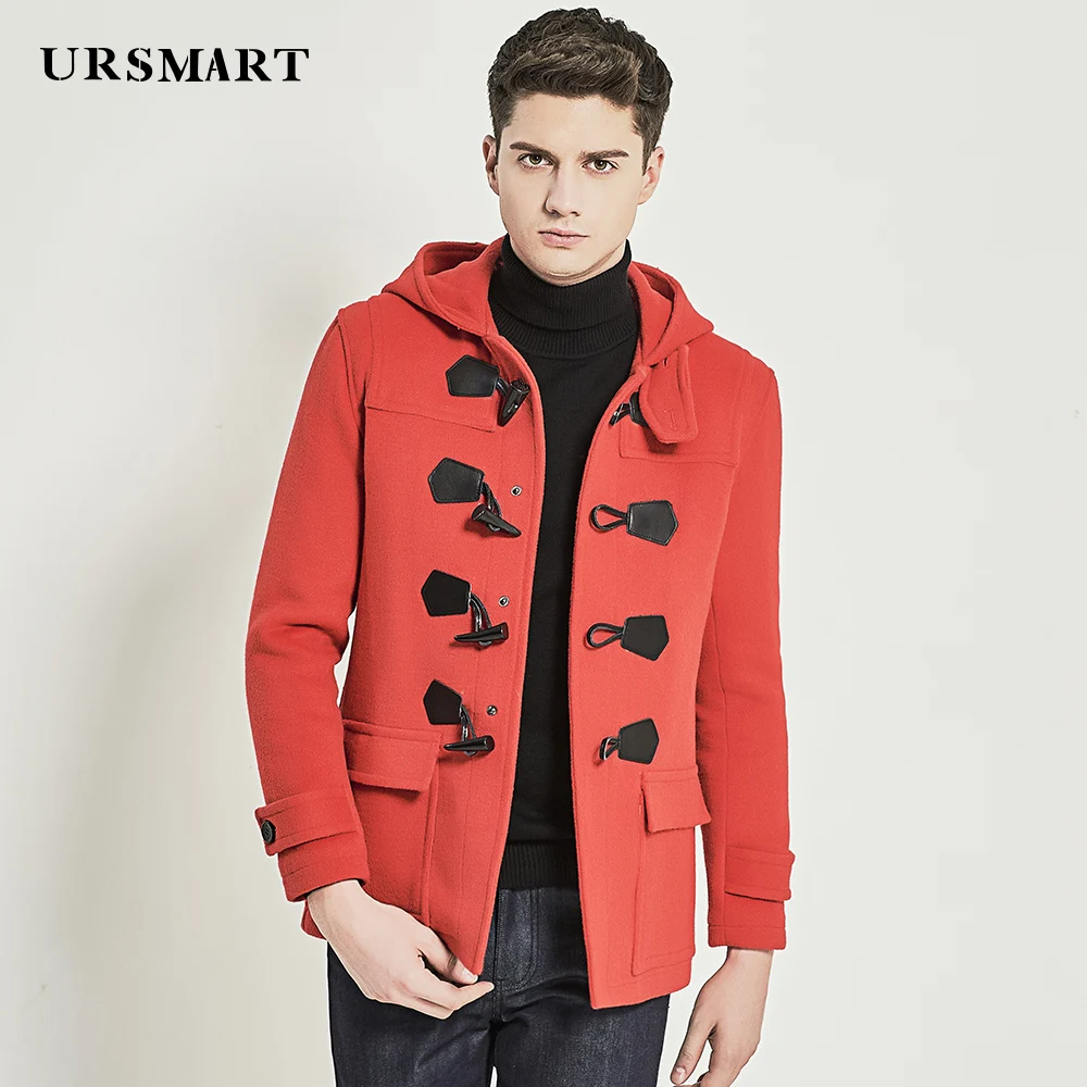 Куртка URSMART Youth с капюшоном мужская короткая модная верхняя одежда пуговицами