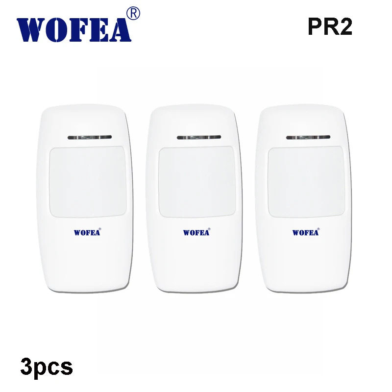Wofea беспроводной PIR инфракрасный датчик детектор движения 1527 Тип 3 В мощность для домашней охранной сигнализации 433 МГц - Цвет: 3pcs