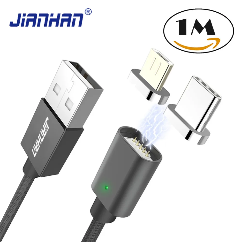 2 в 1 Магнитный USB кабель для Android Micro type C Разъемы адаптер для зарядки данных зарядное устройство USB C для Xiaomi samsung huawei