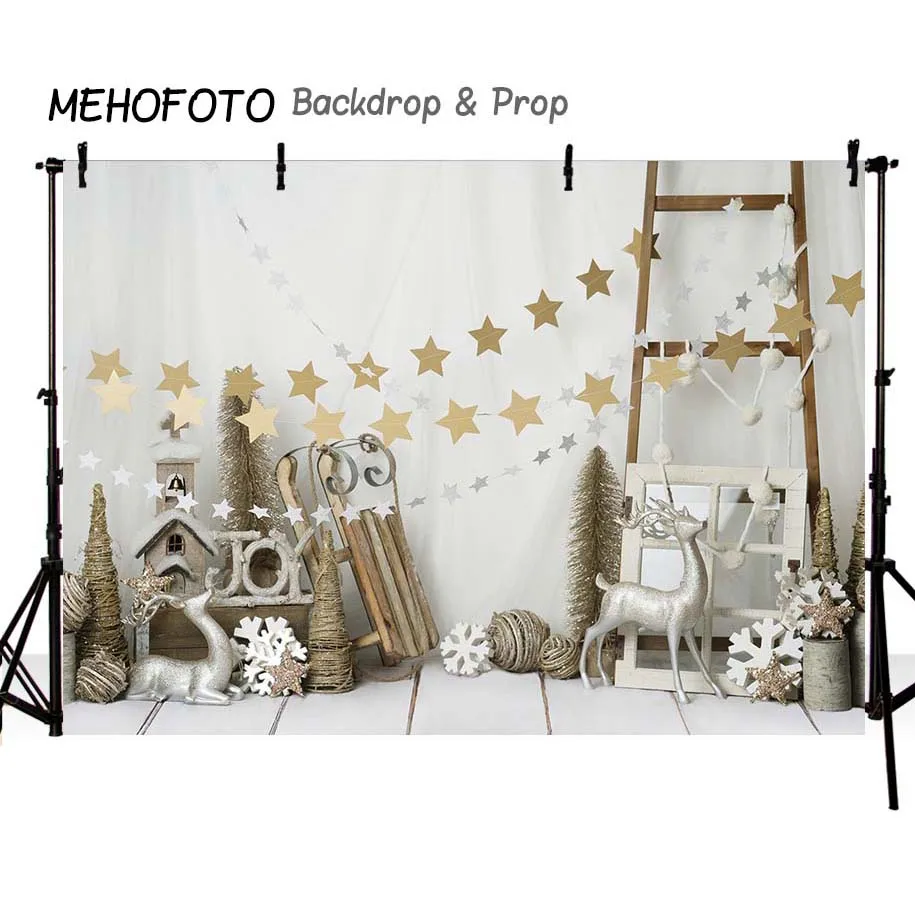 Рождественский фон для фотосъемки MEHOFOTO Рождественская семейная фотография
