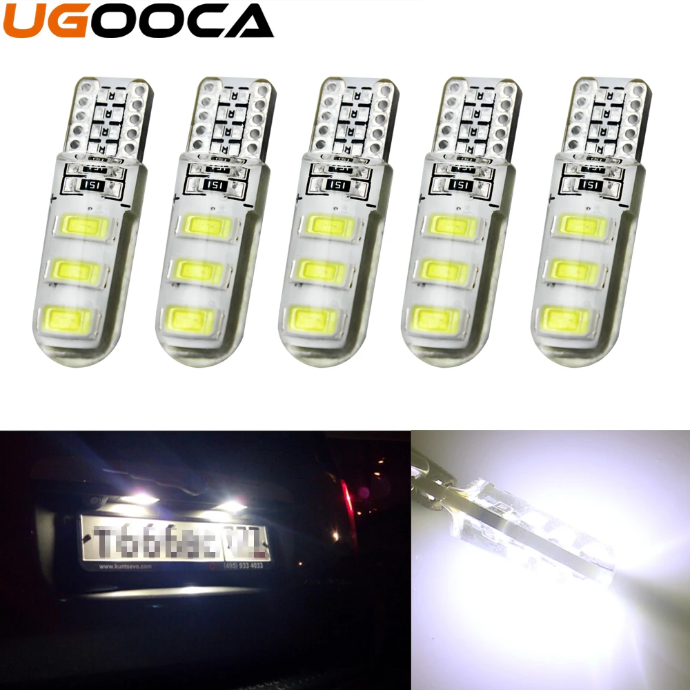50X T10 W5W светодиодный светильник для салона автомобиля 2835 12 SMD лампа 12В 194 501 Клин