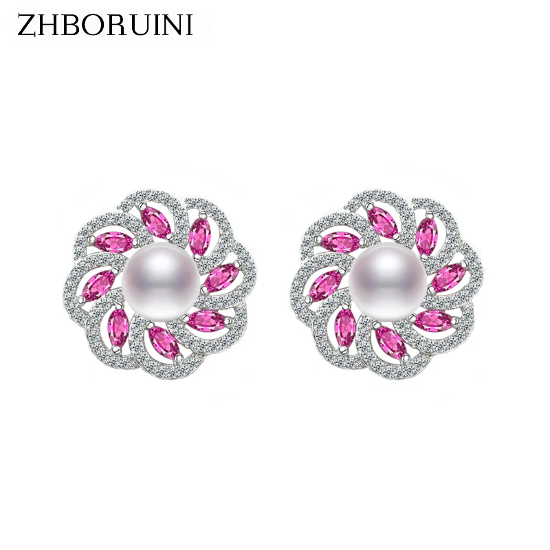 ZHBORUINI 2019 модные жемчужные серьги для женщин высокое качество натуральный