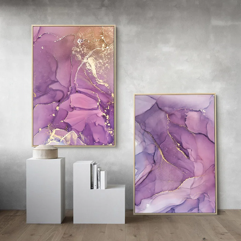 Настенный плакат на холсте в скандинавском стиле абстрактная мраморная текстура