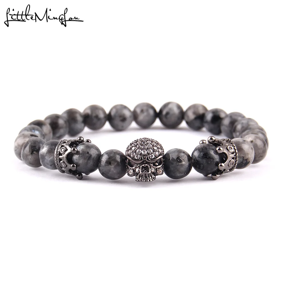 Маленький MingLou 2018 черный глаз спартанская Корона браслет воин череп скелет
