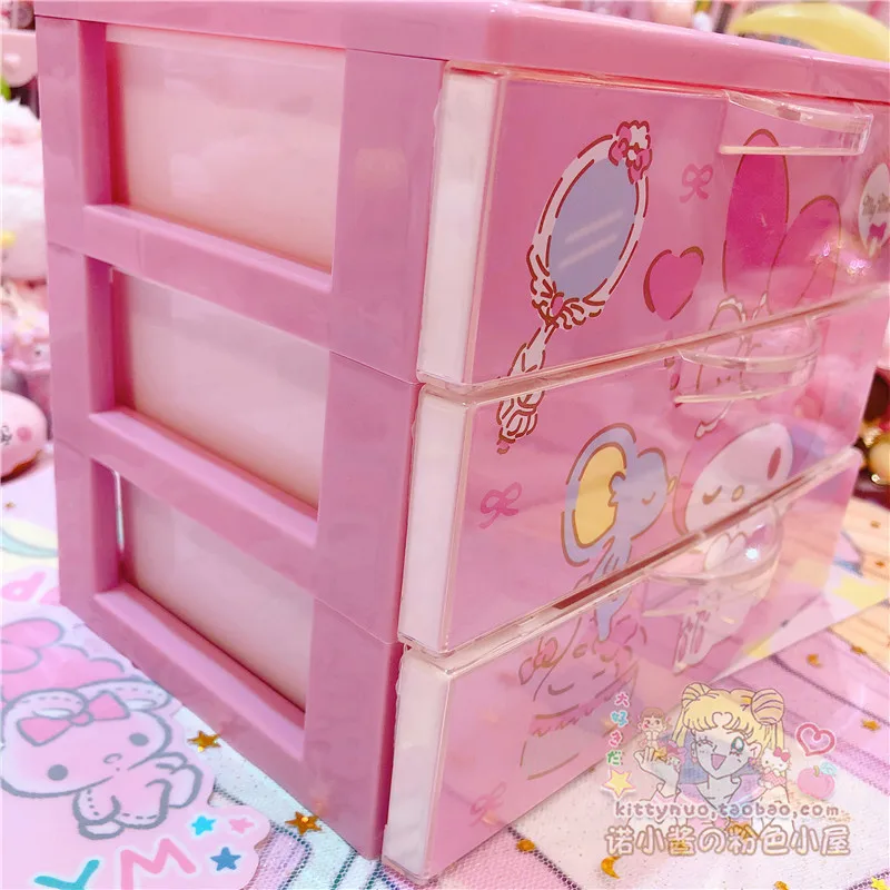 

1pc cute pink Little twin stars melody boxes girls Jewelry Box home decoration for dolls collection accessoriess