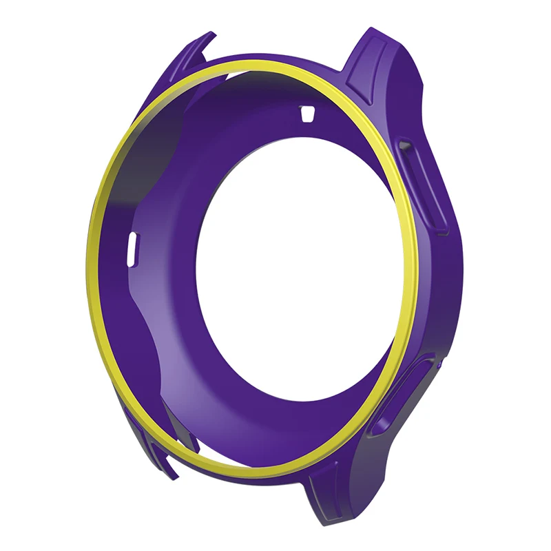 Purple-Yellow AWINNER силиконовые защитные чехлы для samsung gear S3 Frontier оболочки резиновый ремешок крышка красочные умные часы силиконовый защитный - Цвет: Purple-Yellow