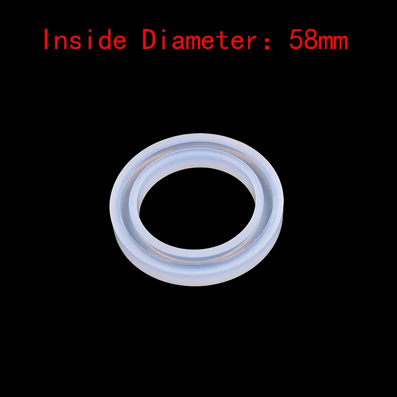 58mm Браслет из эпоксидной смолы Форма для браслета Мягкие силиконовые Ювелирная форма ручной смолы ручное производство ювелирных изделий плесень - Цвет: 58mm