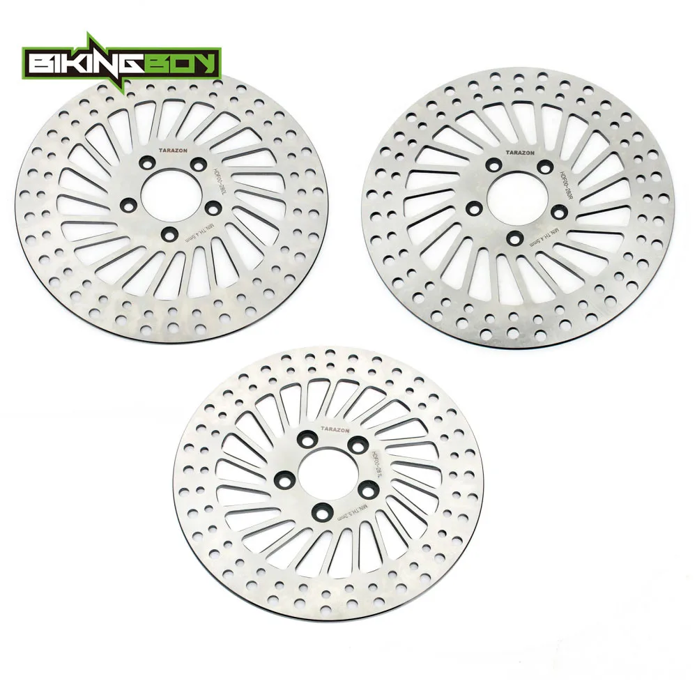 BIKINGBOY Передние Задние тормозные диски Диски роторы для Sportster XL R S FLTR I Road Glide FLHR King