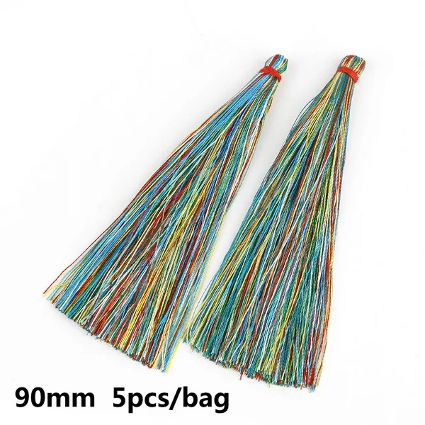 Rainbow color 90 мм 5-10 шт/партия маленькая мини-кисточка кулон одежда декоративная 11 цветов искусственная кисточка для украшения дома DIY - Цвет: Rainbow color