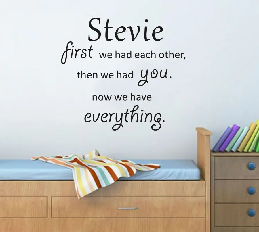 Виниловая настенная наклейка на заказ с персонализированным именем первым всем