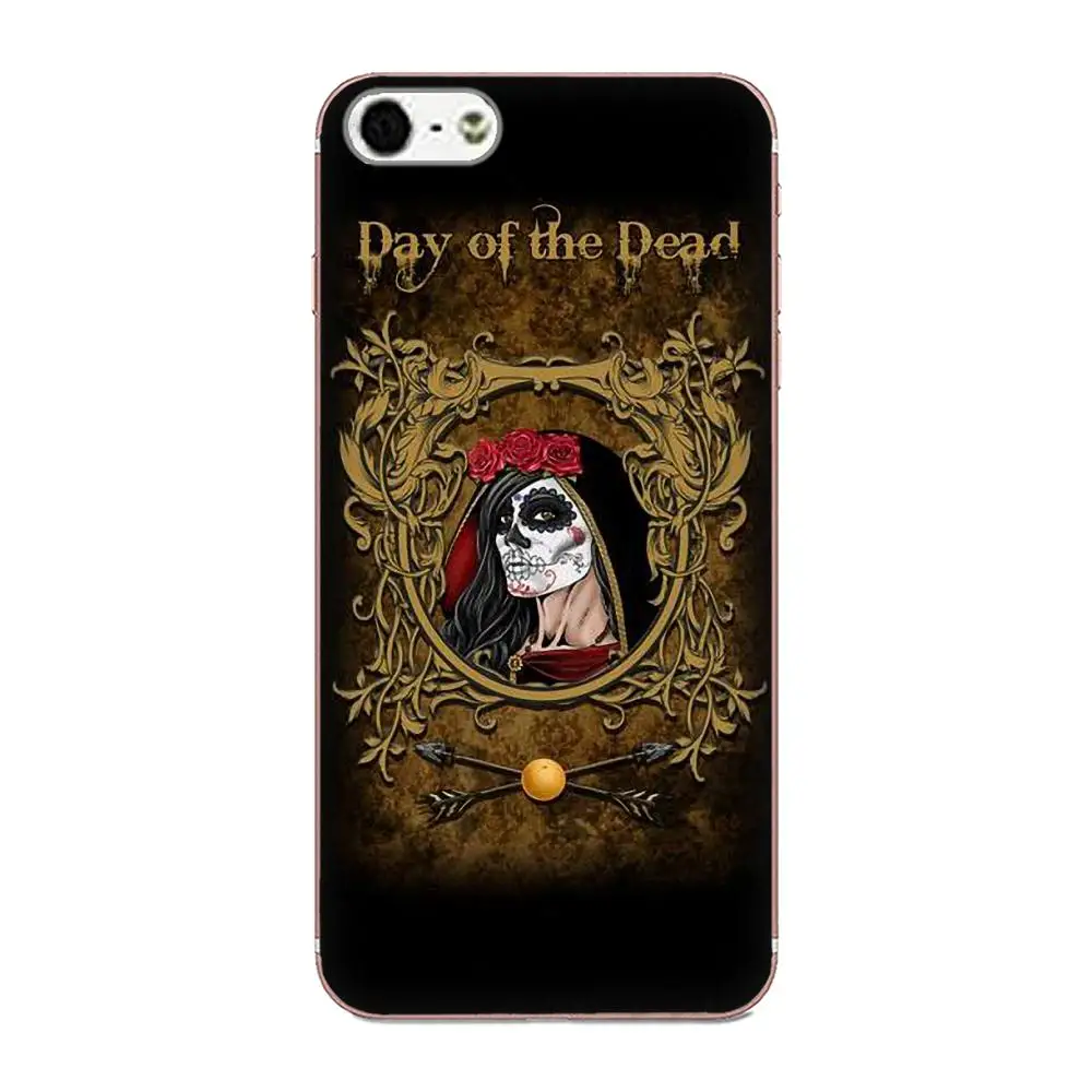 Татуировка День мертвых для девочек сахарный череп Galaxy Alpha Core Note 2 3 4 S2 A10 A20 A20E A30 A40