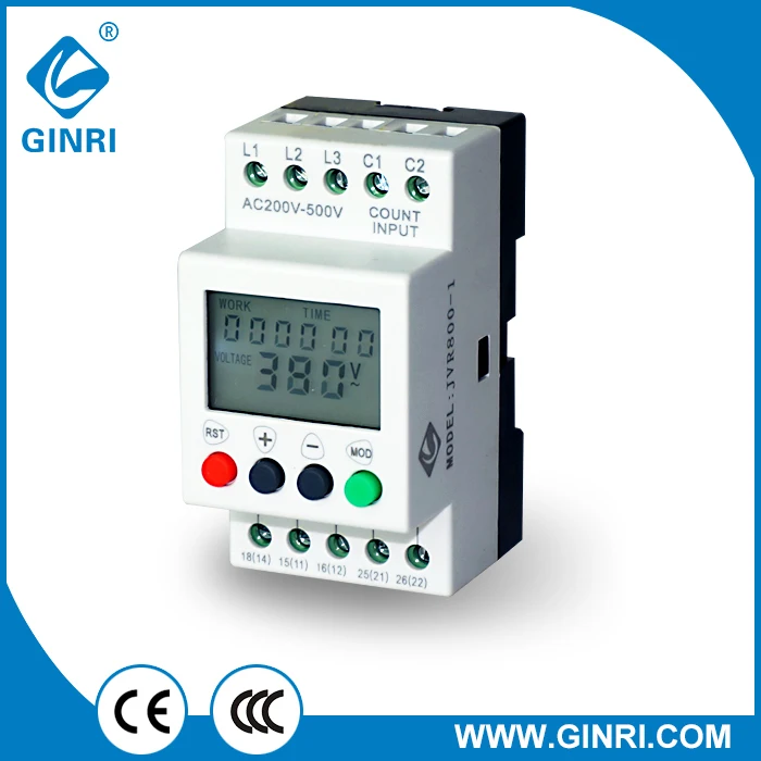 JVR800-1 LCD Display Three-phase Voltage Monitoring Relays with counting and timing | Обустройство дома