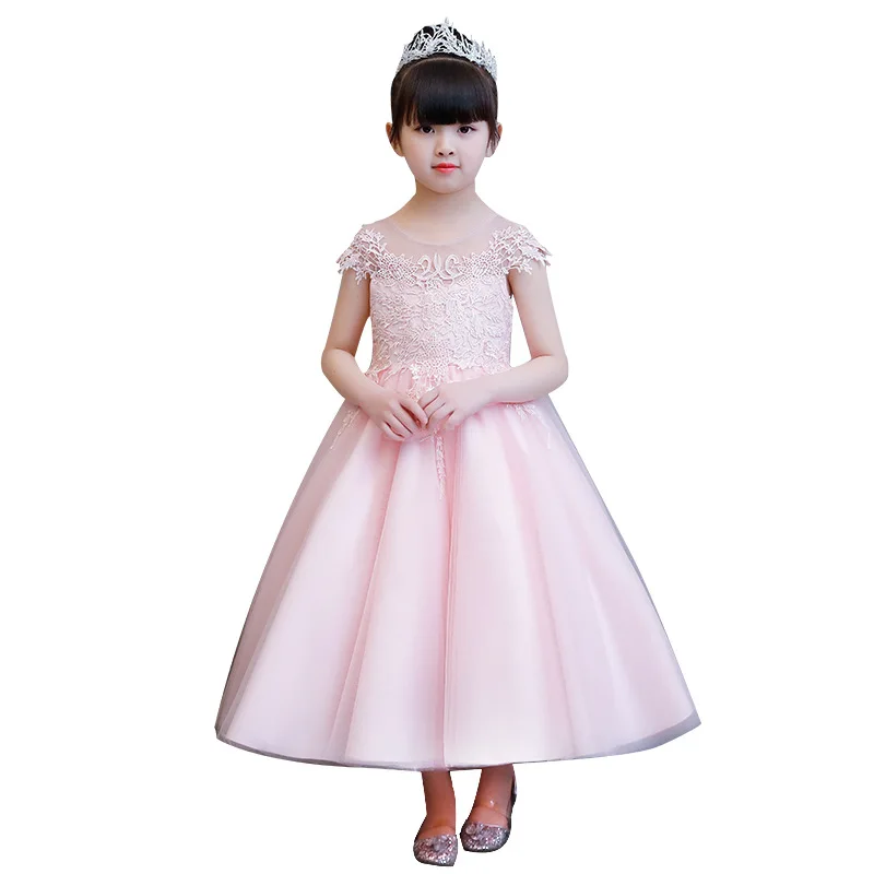 Exquisite Kids Girls Princess Baptism Birthday Dress Teenage Flower Fashion Fancy Elegant Long Wedding Gowns Children Clothing | Детская