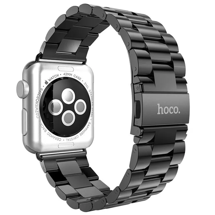HOCO 3 Pionters черный металлический браслет для Apple Watch серии 5 4 3 2 44 мм 42 мм с оригинальными адаптерами из нержавеющей стали