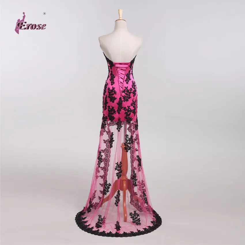 Wholesale Free Shipping Sweetheart Front Short Long Back Lace Appliques Prom Dress 2017 S-001 | Свадьбы и торжества