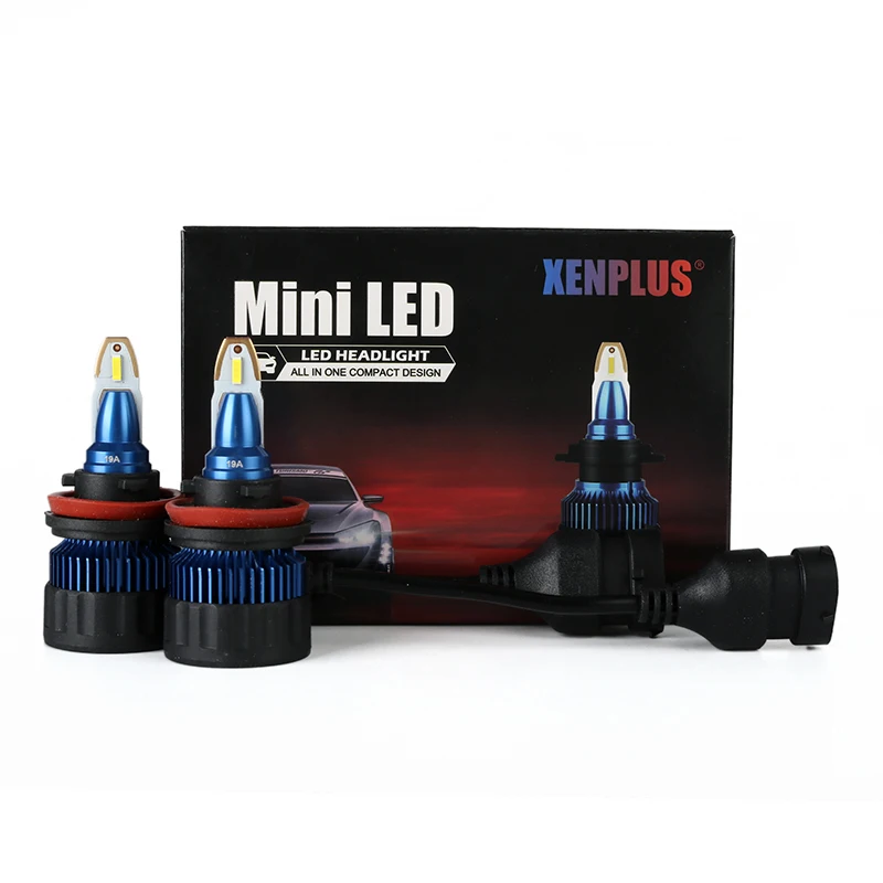 Xenplus 2 предмета Новый головной светильник H1 H4 H11 H7 H3 H27 880 9005 9006 супер мини