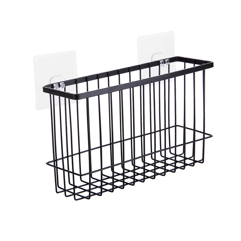 Simple Style Iron Storage Basket Organizer Home Rack For Bathroom Wall Shelf Kitchen Sundries | Дом и сад