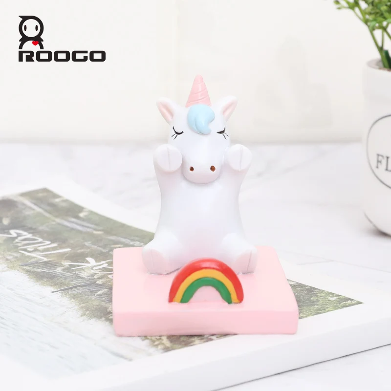 Держатель для мобильного телефона Roogo в виде единорога украшение дома из смолы