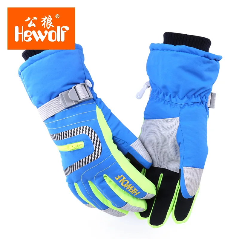 Hewolf ski gloves thick winter riding waterproof insulation divide refers to men and women common pattern | Спорт и развлечения