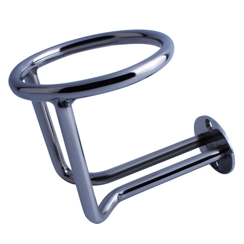 Boat Accessories Marine 316 Polished Stainless Steel Single Ring Cup Drink Holder Open ring design