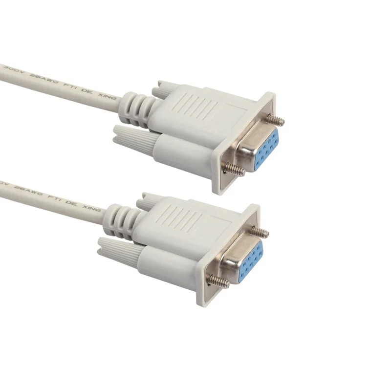 Новый 1 5 м/3 м/5 м Серийный RS232 9 Pin гнездовой к гнезду DB9 контактный кабельный