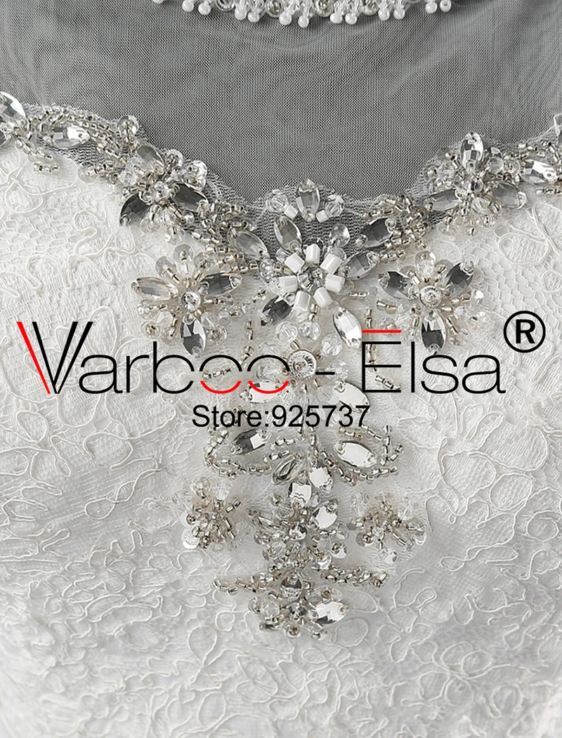 VARBOO_ELSA роскошное свадебное платье с кристаллами и бусинами белое Тюлевое