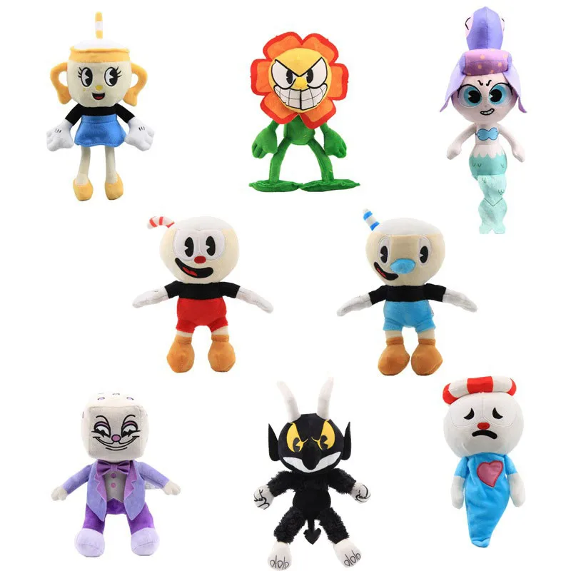 Cuphead плюшевые куклы игрушки мугман чаша Мягкие мягкие милые Мультяшные Кукла