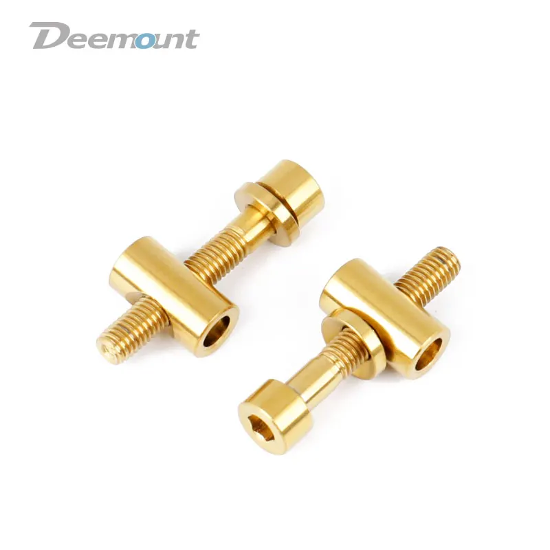 30mm Golden 2PCS Deemount 2 шт. M5x30/40 велосипедный Подседельный штырь титановые болты с шестигранной головкой MTB горный велосипед Ti Винт цикл крепление подседельного штыря - Цвет: 30mm Golden 2PCS