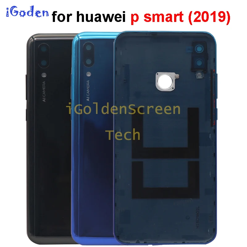Новый стеклянный задний корпус для Huawei P Smart 2019 крышка батареи задняя дверь с
