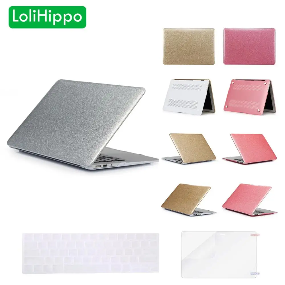LoliHippo Блестящий Защитный чехол для ноутбука Apple Macbook Pro Air retina 11 13 15 дюймов Goden