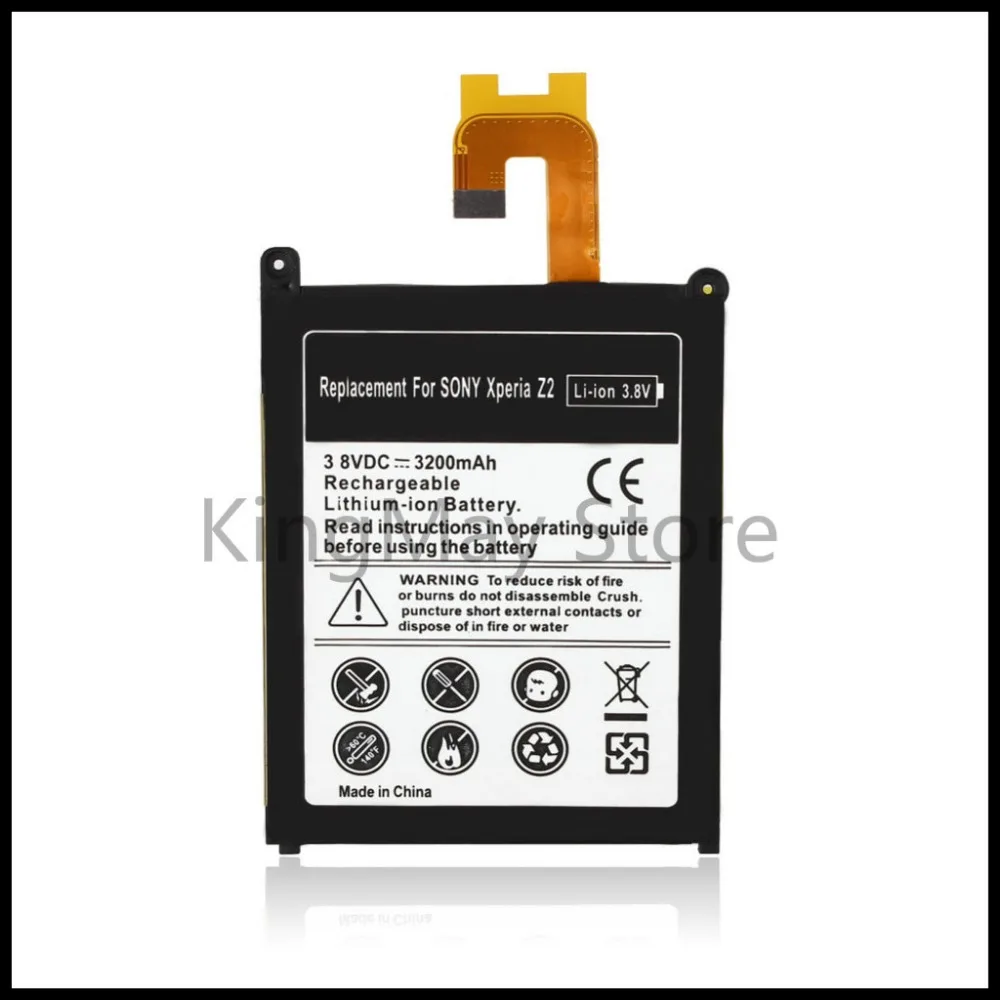 2 шт./лот Перезаряжаемые батарея z2 LIS1543ERPC, запасная батарея, батарея для sony Xperia Z2 L50 L50W L50U L50T D6502 D6503 батарея