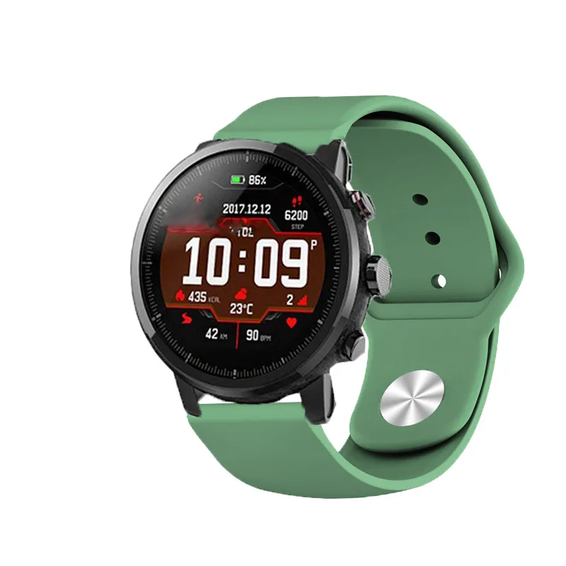 Для Xiaomi Amazfit Stratos 2/amazfit Pace ремешок Смарт часы мягкий силиконовый 22 мм для galaxy watch 46