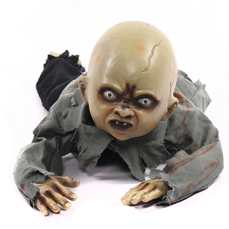 

BUF Horror Halloween Party Decoration Electric Crawl Baby Ghost Creative Halloween Decoration Horror Ghosts With Glowing Eyes