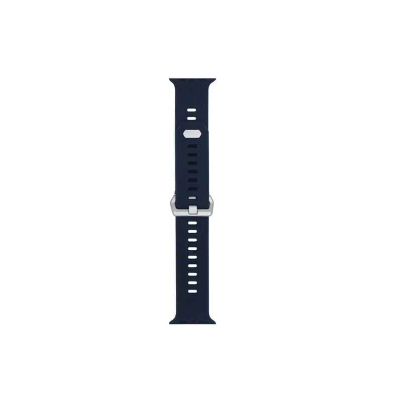 Midnight blue Спортивный ремешок для Apple Watch 42 мм 44 мм 38 мм 40 мм Женский Мужской мягкий силиконовый ремешок для iwatch серии 5 4 3 2 1 резиновый браслет - Цвет ремешка: Midnight blue