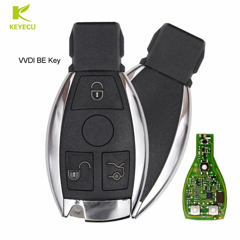 Keyecu Replacement New 3 Buttons Xhorse VVDI BE Key Pro Improved Version Complete Remote for Mercedes-Benz 315MHz/433MHZ | Автомобили и