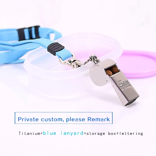 blue lanyard 1 шт., металлический свисток для регби, футбола, спорта, вечерние свистки для тренировок, выживания на открытом воздухе, охоты, школы, футбола, свисток с лазерным именем - Цвет: blue lanyard