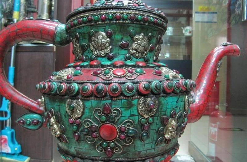 13 непальский медный Бронзовый инкрустационный коралловый - Цена: 68 385,82 руб.