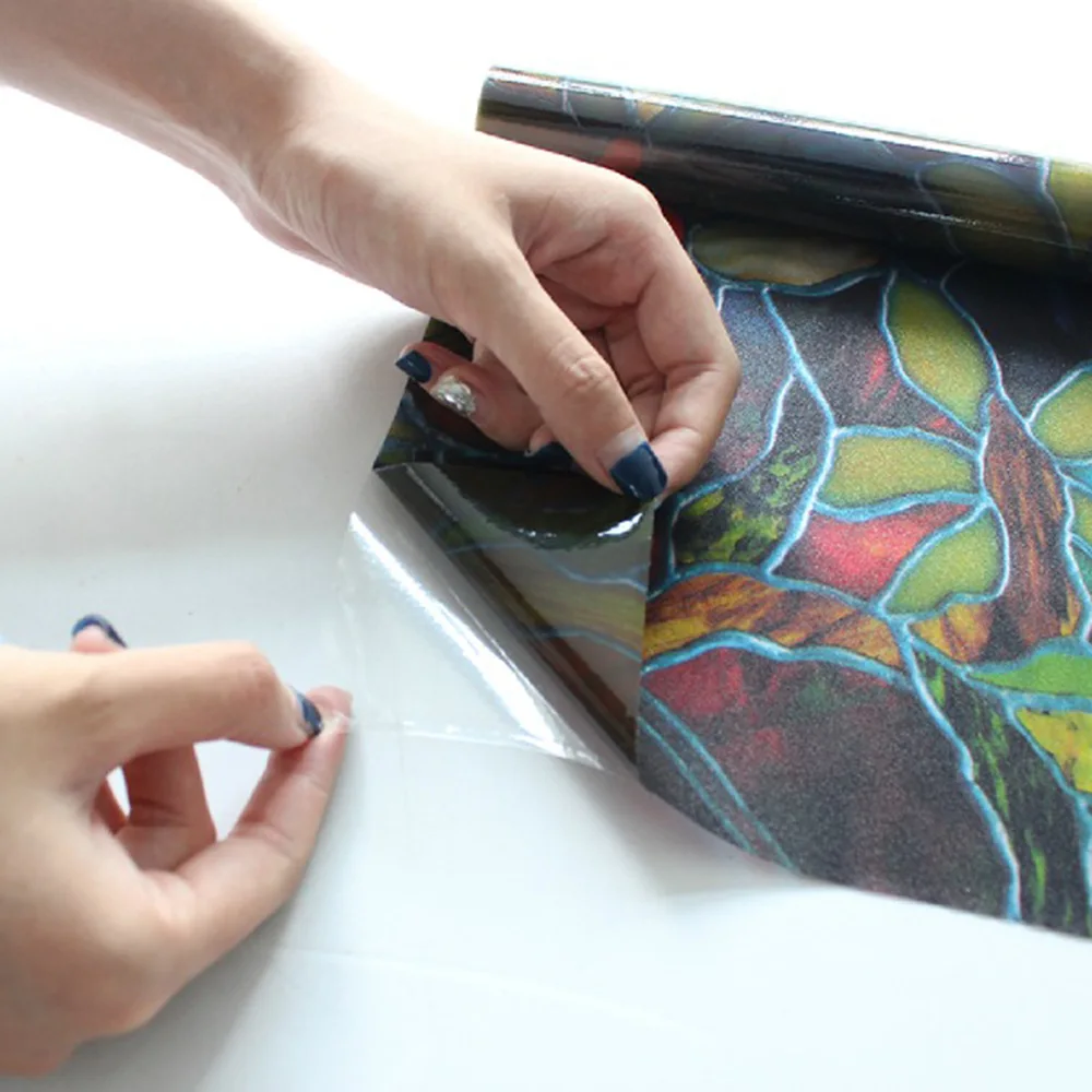 Европейский Церковный Стиль 45*100 см Магнолия витражная пленка декоративная