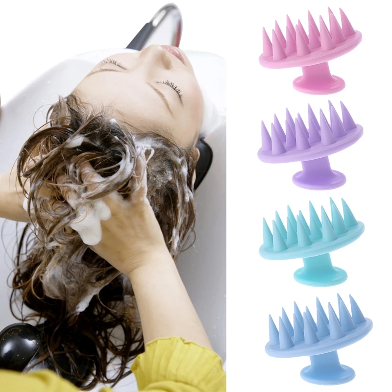 

Silicone Shampoo Scalp Shower Hair Massage Massager Body Washing Brush Comb