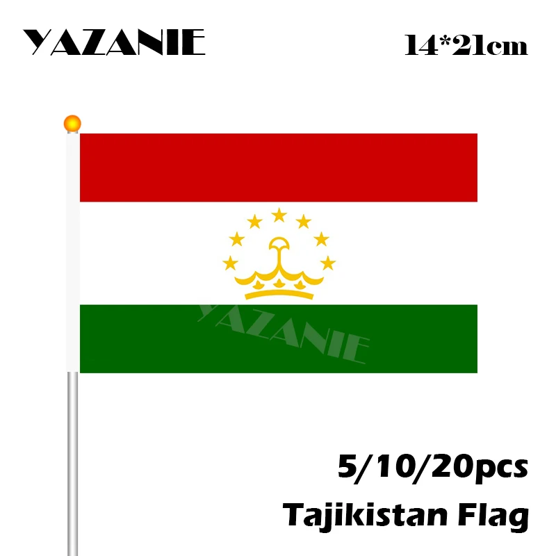 YAZANIE 14*21 см 5/10/20 шт. ручной развевающийся Национальный флаг из полиэстера высокого