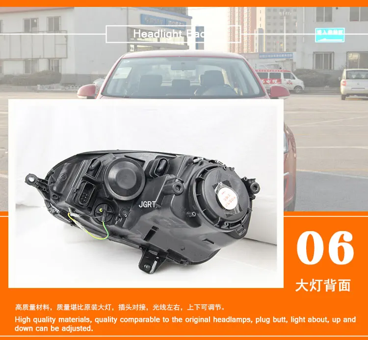 2 шт. автомобильный стиль светодиодный фары для vw Jetta 2006-2011 для Jetta головной фонарь светодиодный DRL объектив двойной луч H7 HID Xenon bi xenon объектив