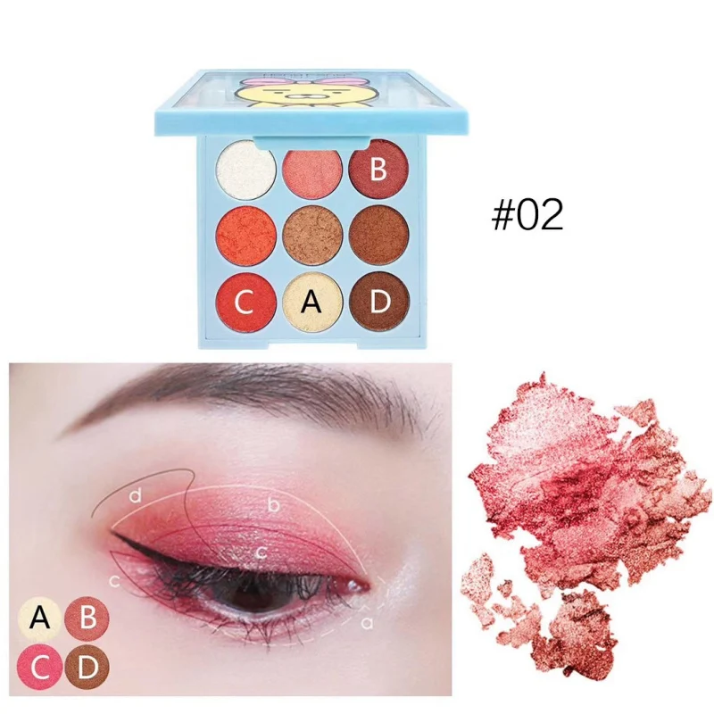 Горячие Макияж Тени для век палитра макияжа Кисти Палитра мерцающие